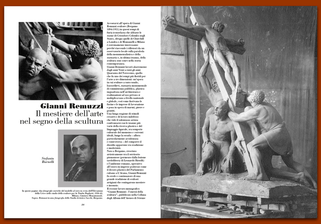 Rivista 103_Gianni Remuzzi. Il mestiere dell'arte nel segno della scultura Rivista 103_Gianni Remuzzi