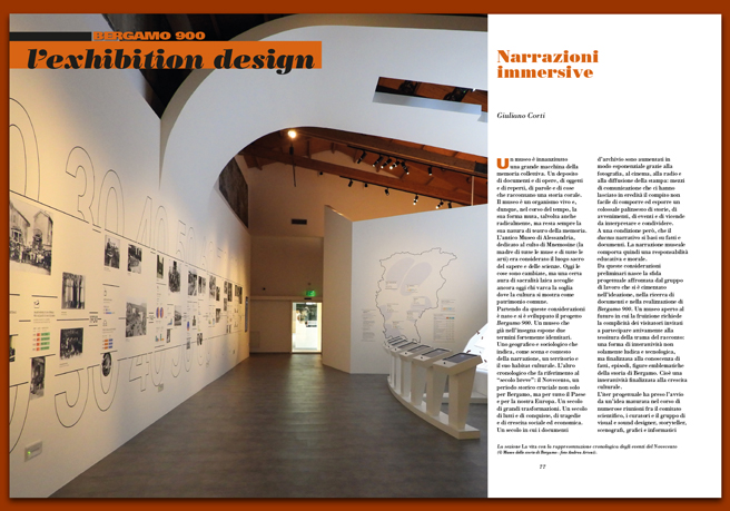 Rivista 112_Bergamo 900. L'exhibition design_Narrazioni immersive