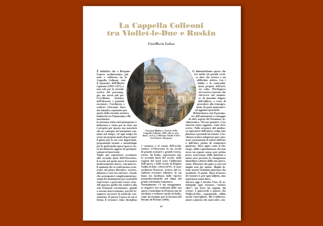 Rivista 124_La Cappella Colleoni tra Viollet-le-Duc e Ruskin Rivista 124_La Cappella Colleoni tra Viollet-le-Duc e Ruskin